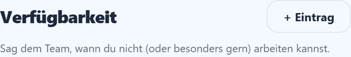 Verfügbarkeit oder Sperren melden.